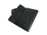 Black Leather 1920s Art Deco Bag