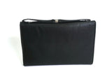 Black Leather 1920s Art Deco Bag