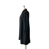 Black Vintage Shirt Dress With Bib
