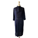 True 1950s Dress in Sheer Navy Blue
