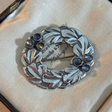 Vintage Danish Silver & Moonstone Brooch