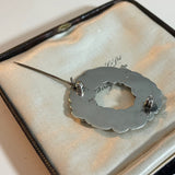 Vintage Danish Silver & Moonstone Brooch