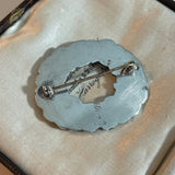Vintage Danish Silver & Moonstone Brooch