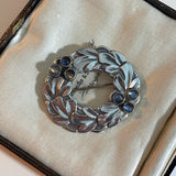 Vintage Danish Silver & Moonstone Brooch