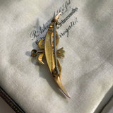 Art Nouveau 9ct Gold Brooch Hallmarked 1908 - hurdyburdy vintage