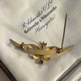 Art Nouveau 9ct Gold Brooch Hallmarked 1908 - hurdyburdy vintage