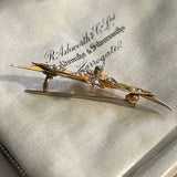 Art Nouveau 9ct Gold Brooch Hallmarked 1908 - hurdyburdy vintage