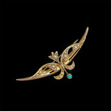 Art Nouveau 9ct Gold Brooch Hallmarked 1908 - hurdyburdy vintage