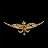 Art Nouveau 9ct Gold Brooch Hallmarked 1908 - hurdyburdy vintage