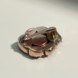 Antique Georgian 9ct Gold Garnet Lace brooch