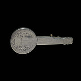 Antique Silver Banjo Brooch