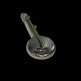 Antique Silver Banjo Brooch