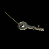 Antique Silver Banjo Brooch