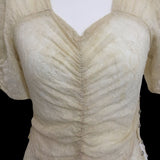 Original 1930s Dress in Sheer Ivory Lace - hurdyburdy vintage