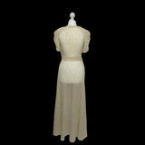 Original 1930s Dress in Sheer Ivory Lace - hurdyburdy vintage