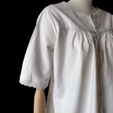 Victorian White Linen Chemise Monogrammed KP - hurdyburdy vintage