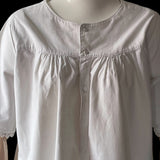 Victorian White Linen Chemise Monogrammed KP - hurdyburdy vintage