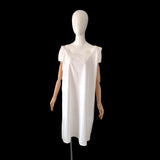 antique edwardian white cotton chemise on a mannequin 