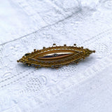 Victorian Etruscan Revival Pinchbeck Gold Brooch