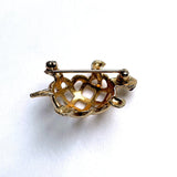 Signed Napier Turtle or Tortoise Brooch