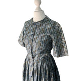 1960s Cute Cotton Shirt Dress