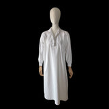 1980s Cosy White Polka Dot Nightgown