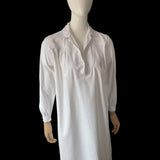 1980s Cosy White Polka Dot Nightgown