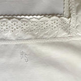 Antique Edwardian Chemise with Initials HS - hurdyburdy vintage
