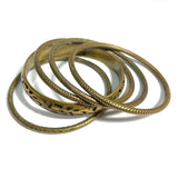 Vintage Brass Bangles 90's Y2K - hurdyburdy vintage