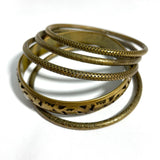 Vintage Brass Bangles 90's Y2K - hurdyburdy vintage