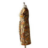 Vintage 1960s Sarong Dress in Autumn Colours at hurdyburdy vintage clothing shop