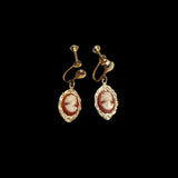 Vintage Cameo Earrings with Screw Backs