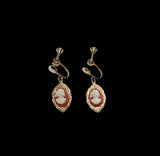 Vintage Cameo Earrings with Screw Backs