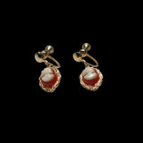 Vintage Cameo Earrings with Screw Backs