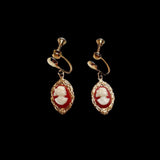 Vintage Cameo Earrings with Screw Backs