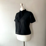 Original 1950's Sheer Black Tricel Blouse