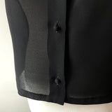 Original 1950's Sheer Black Tricel Blouse