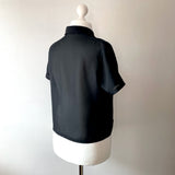 Original 1950's Sheer Black Tricel Blouse