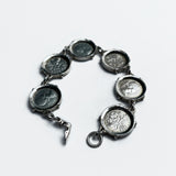 1960s retro Coin Bracelet Featuring HM Queen Elizabeth on Six Sixpences at hurdyburdy vintage jewellery shop