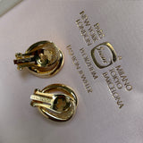80s Christian Dior Clip On Earrings & Grossé Bijoux Gold Chain Necklace