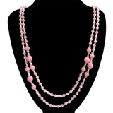 Vintage Sugar Pink Glass Necklace