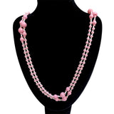 Vintage Sugar Pink Glass Necklace