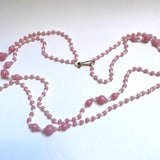 Vintage Sugar Pink Glass Necklace