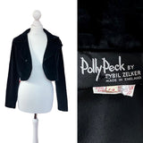 1960s Black Velvet Jacket Polly Peck by Sybil Zelker