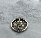 Late 1800s Antique Victorian Converted Button Brooch at hurdyburdy vintage jewellery shop