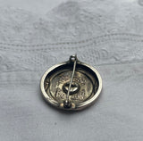 Late 1800s Antique Victorian Converted Button Brooch at hurdyburdy vintage jewellery shop