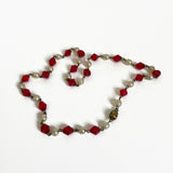 Authentic 1930's Czech Glass Necklace Stamped Czecho at hurdyburdy vintage