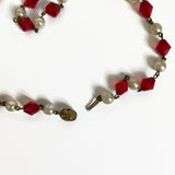 Authentic 1930's Czech Glass Necklace Stamped Czecho at hurdyburdy vintage