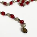 Authentic 1930's Czech Glass Necklace Stamped Czecho at hurdyburdy vintage