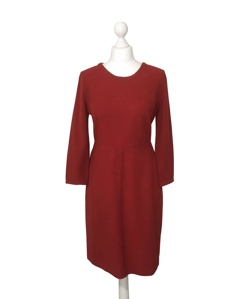 Classic Vintage 1950's Burgundy Red Wool Day Dress hurdyburdy vintage Classic Vintage 1950's Burgundy Red Wool Day Dress hurdyburdy vintage